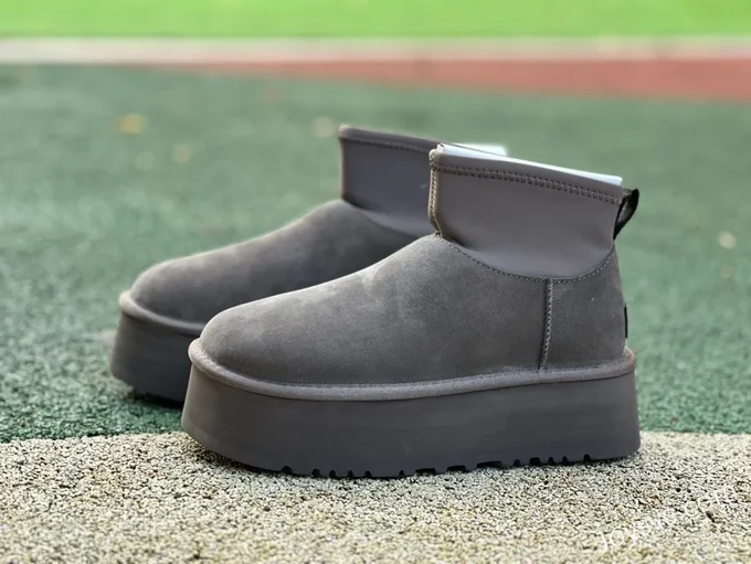 UGG Thick Sole Grey Mid Top Boots