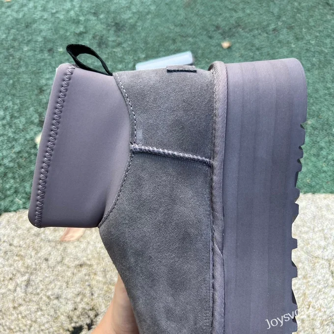 UGG Thick Sole Grey Mid Top Boots