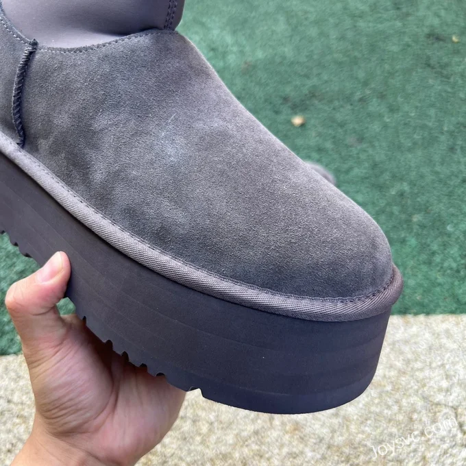 UGG Thick Sole Grey Mid Top Boots