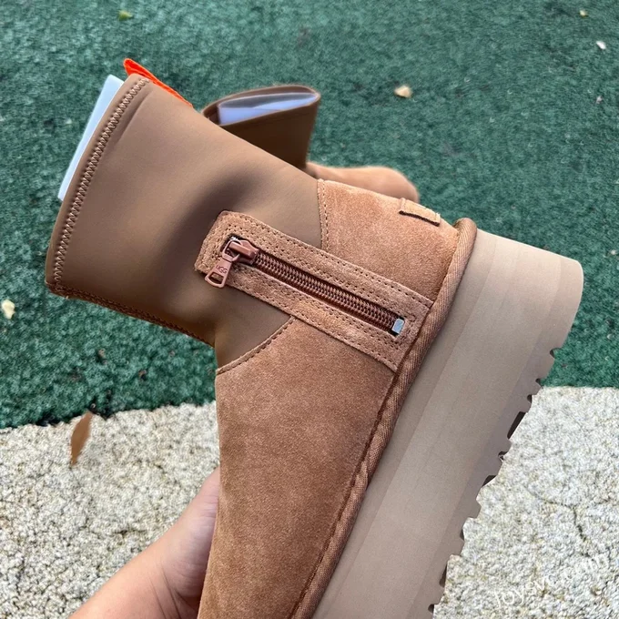 UGG Chestnut Thick Sole High Top Zip Boots