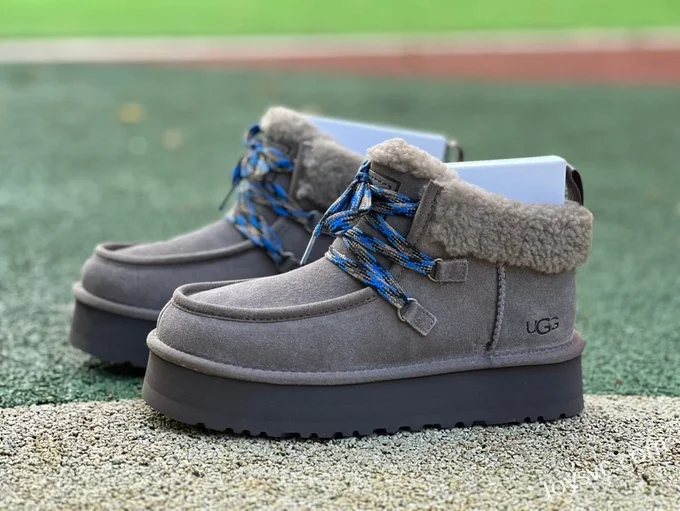 UGG Thunder Grey Thick Sole Fur Boots