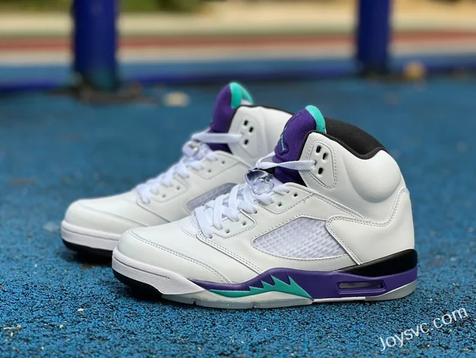 Air Jordan 5 Retro Grape 136027-108 White Purple