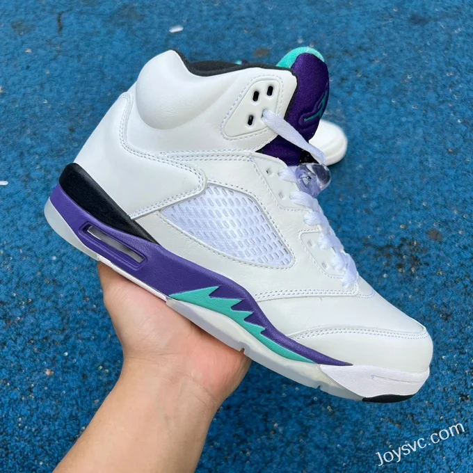 Air Jordan 5 Retro Grape 136027-108 White Purple