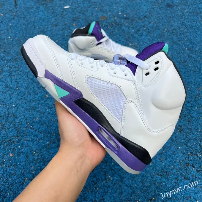 Air Jordan 5 Retro Grape 136027-108 White Purple