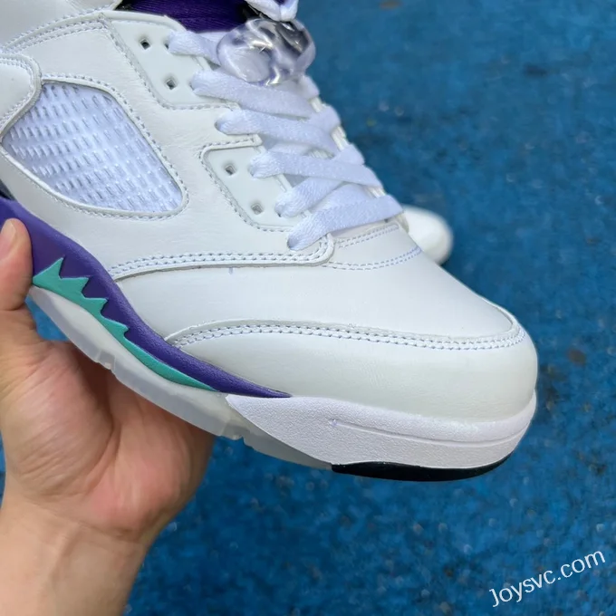 Air Jordan 5 Retro Grape 136027-108 White Purple