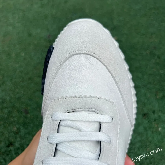 Hermes Bouncing Leather White Black Sneakers