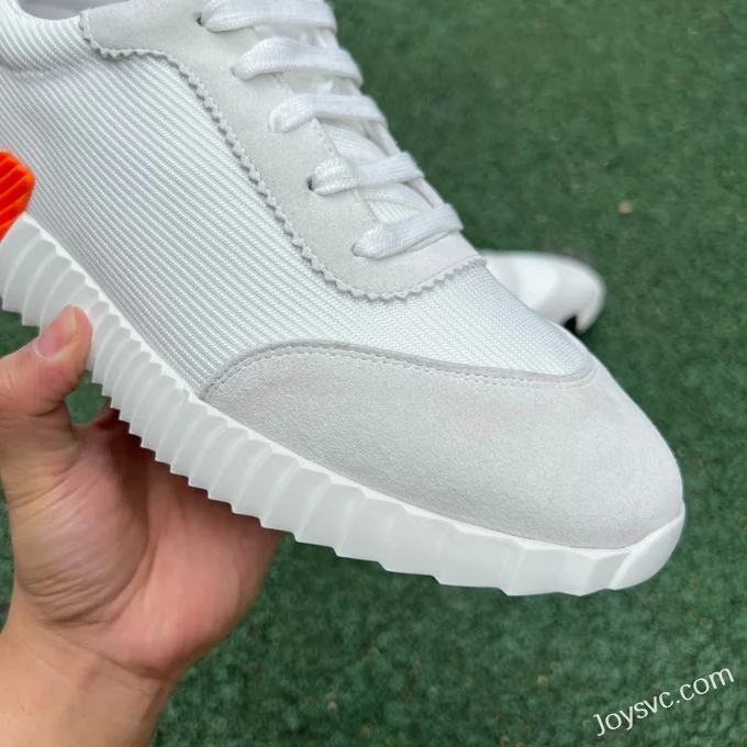 Hermes Bouncing Mesh White Orange Sneakers