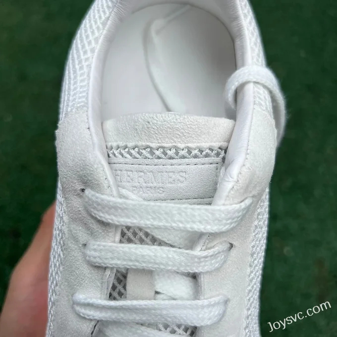 Hermes Bouncing Mesh White Black Sneakers