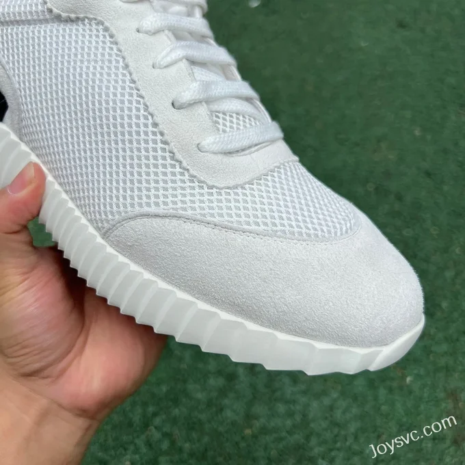 Hermes Bouncing Mesh White Black Sneakers