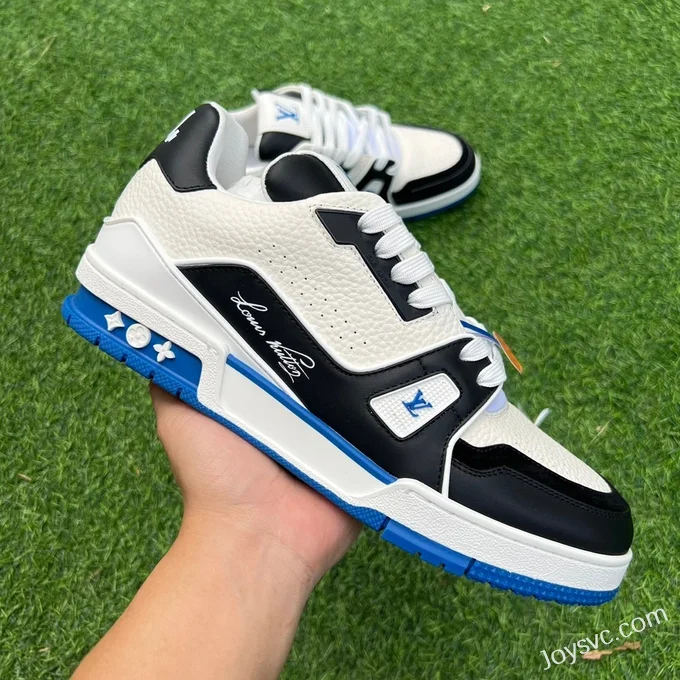 Louis Vuitton Trainer Black White Blue Y Version