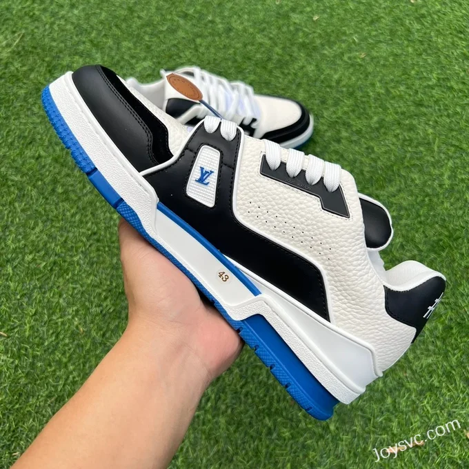 Louis Vuitton Trainer Black White Blue Y Version