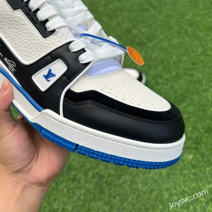 Louis Vuitton Trainer Black White Blue Y Version