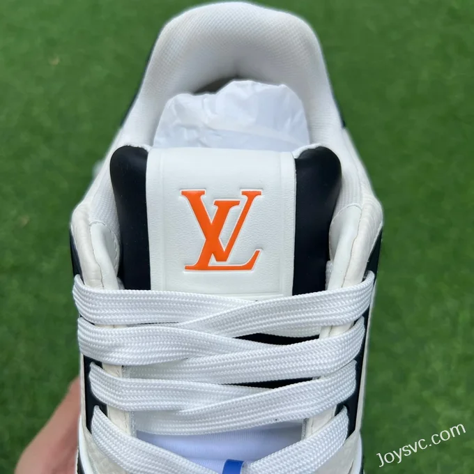 Louis Vuitton Trainer Black White Orange Y Version