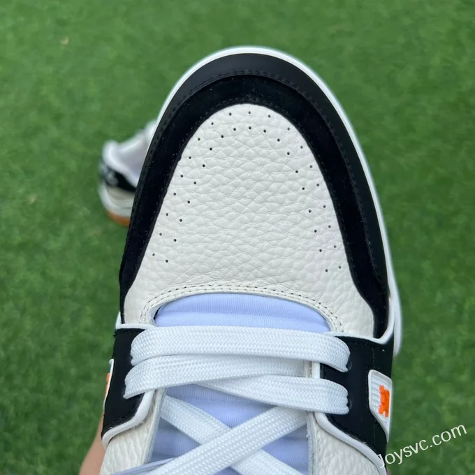 Louis Vuitton Trainer Black White Orange Y Version