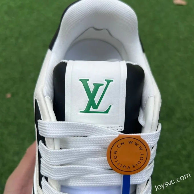 Louis Vuitton Trainer Black White Green Y Version