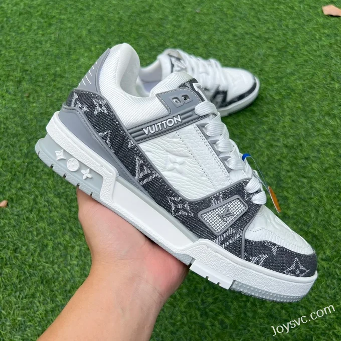 Louis Vuitton Trainer White Grey Y Version