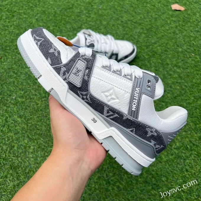 Louis Vuitton Trainer White Grey Y Version