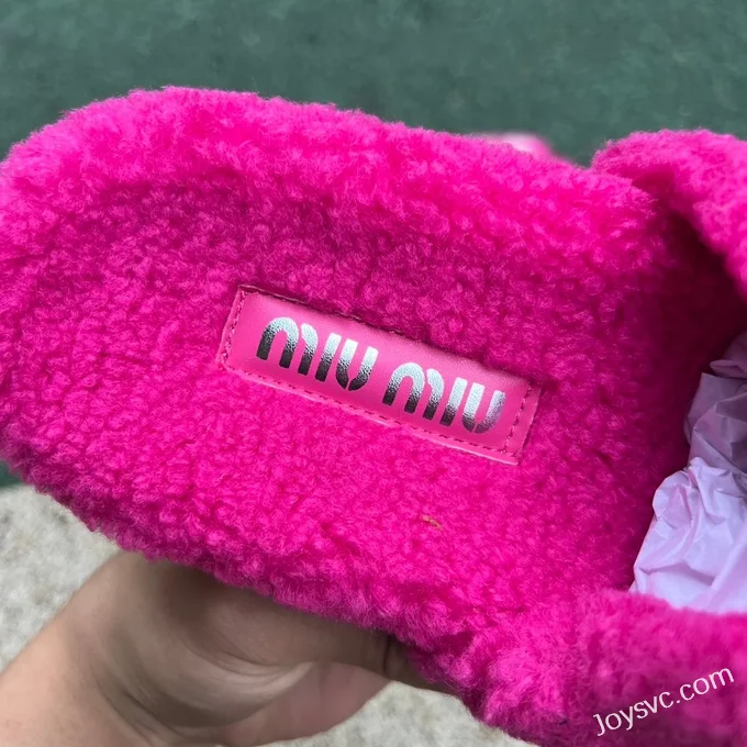 MIU MIU Fur Slippers