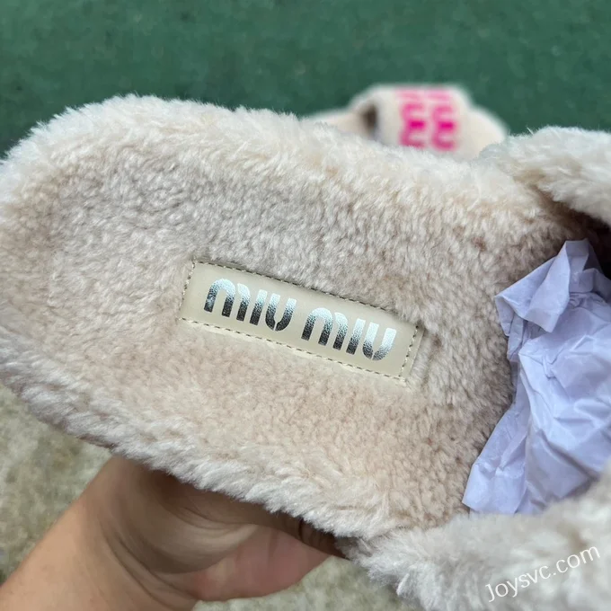 MIU MIU Fur Slippers