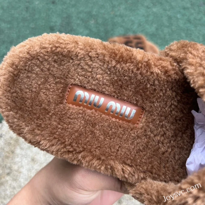 MIU MIU Fur Slippers