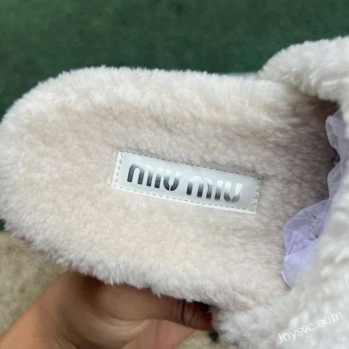 MIU MIU Fur Slippers