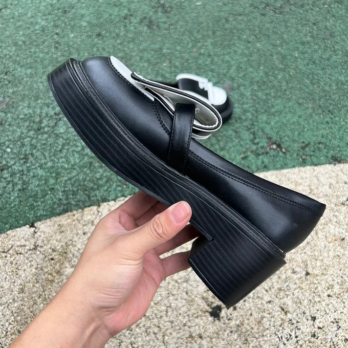 CHANEL Round Toe Slip-On Black White