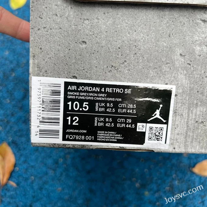 Air Jordan 4 SE FQ7928-001 Grey Black