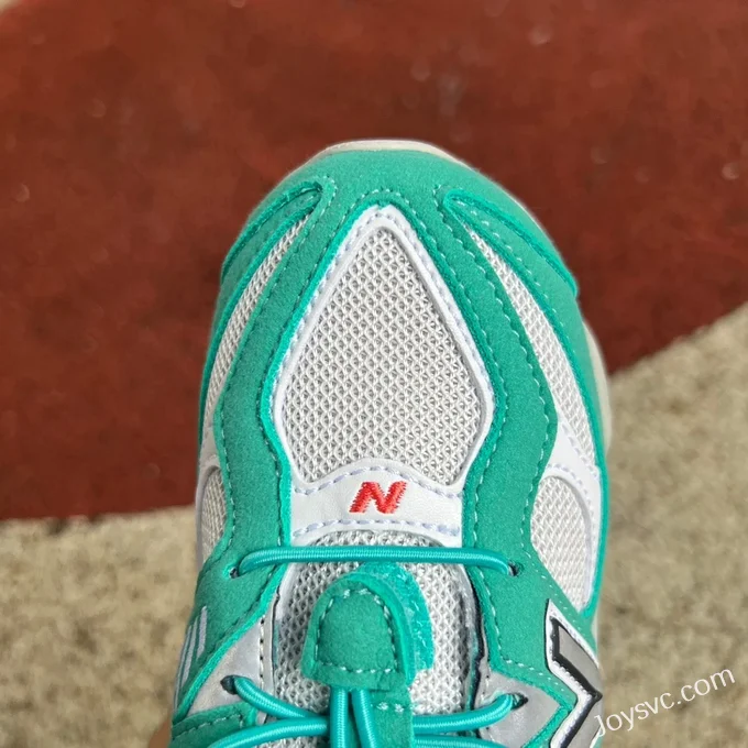 New Balance 9060 White Aqua Green Kids Retro Running Shoes U9060DBT