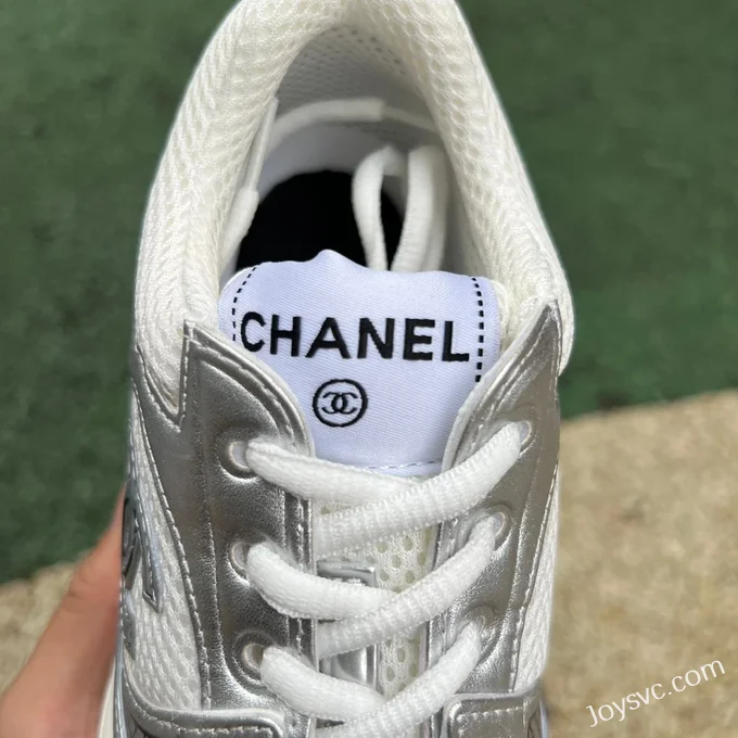 CHANEL Thick Sole Low-Top Shoes in Silver