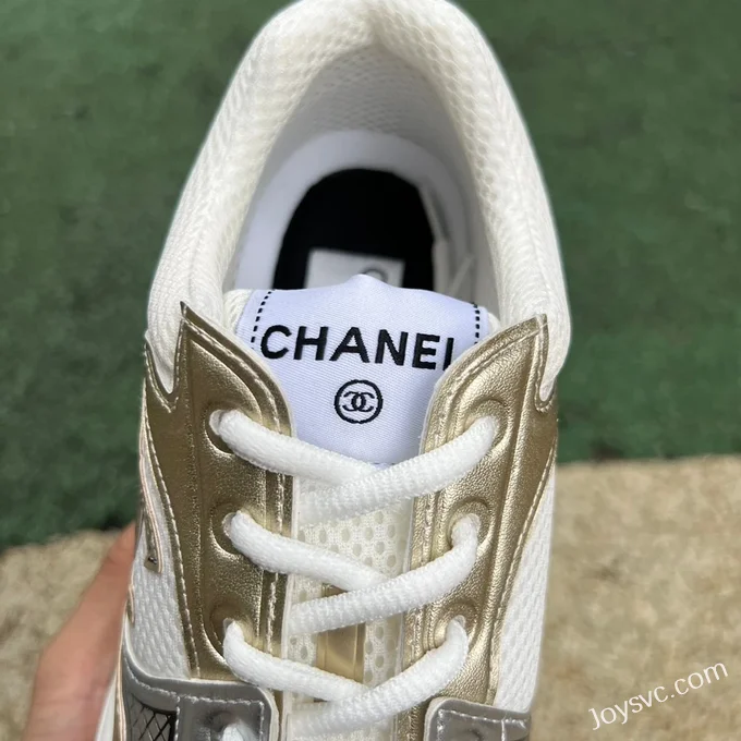 CHANEL Thick Sole Low-Top Shoes in Platinum