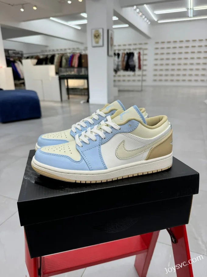 Air Jordan 1 Low White Blue Yellow HQ4186-111