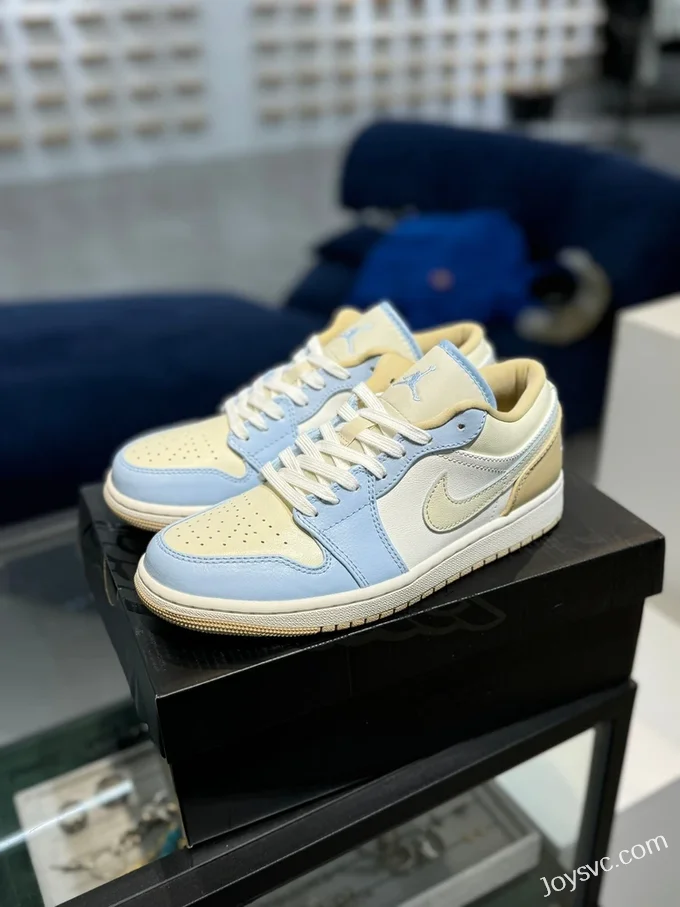 Air Jordan 1 Low White Blue Yellow HQ4186-111