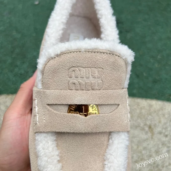 MIU MIU Cotton Shoes Beige Grey