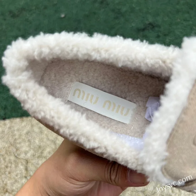 MIU MIU Cotton Shoes Beige Grey