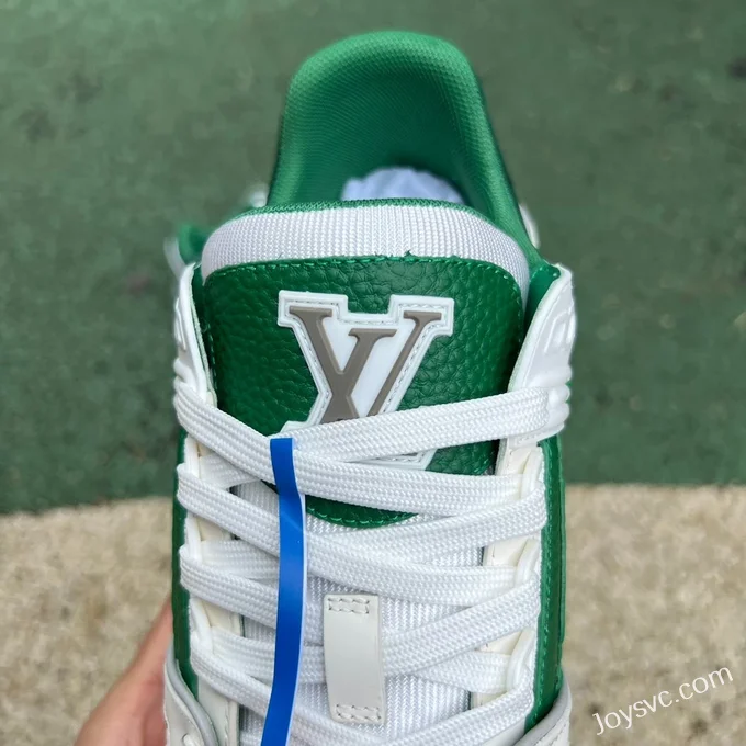 Louis Vuitton Trainer White Green Grey