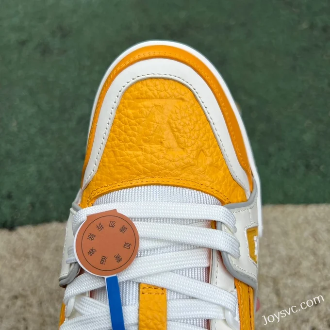 Louis Vuitton Trainer White Yellow Grey