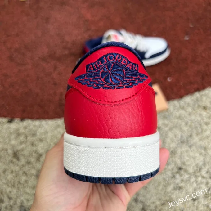 Air Jordan 1 Low HQ2993-100 White Blue Red PE Retro