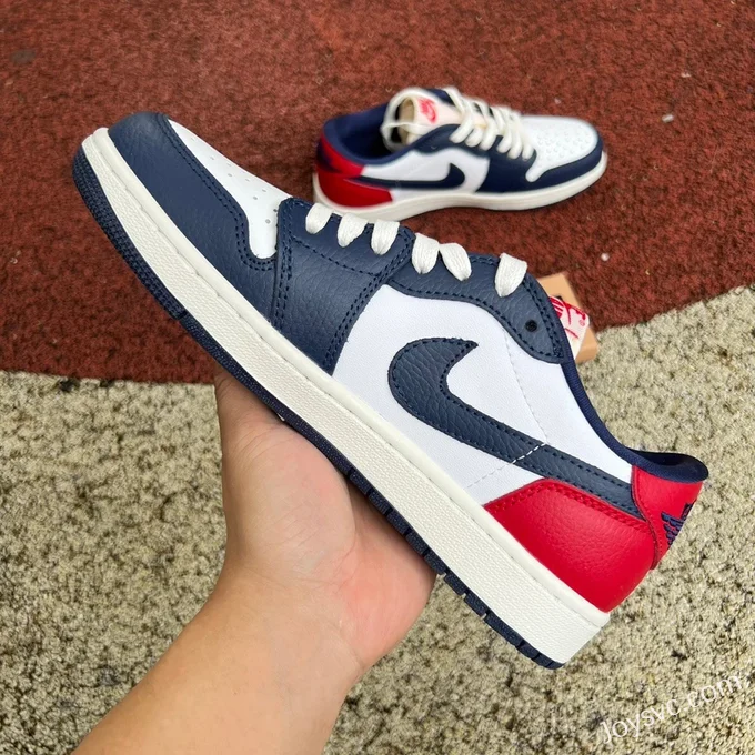 Air Jordan 1 Low HQ2993-100 White Blue Red PE Retro