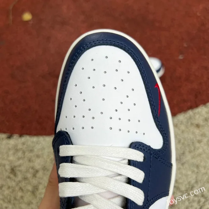 Air Jordan 1 Low HQ2993-100 White Blue Red PE Retro