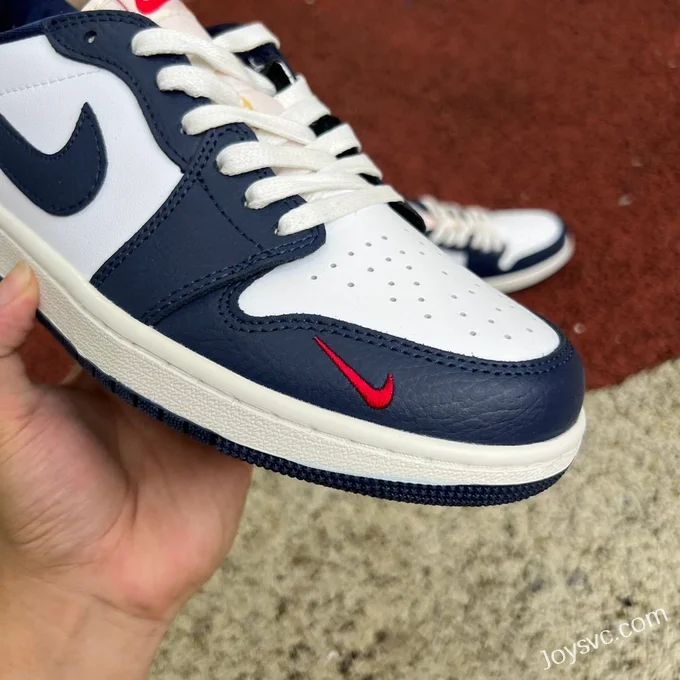 Air Jordan 1 Low HQ2993-100 White Blue Red PE Retro