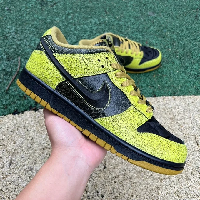 Pure Original Nike Dunk Low Halloween Green Black Retro Sneakers HV6103-300