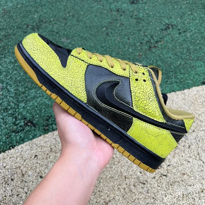 Pure Original Nike Dunk Low Halloween Green Black Retro Sneakers HV6103-300