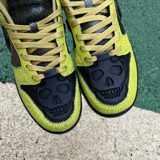 Pure Original Nike Dunk Low Halloween Green Black Retro Sneakers HV6103-300