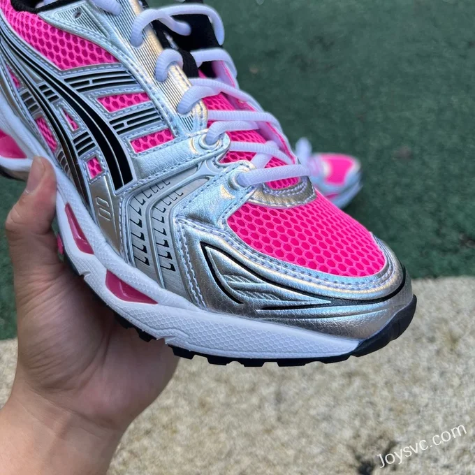 Asics Gel-Kayano 14 in Silver and Pink