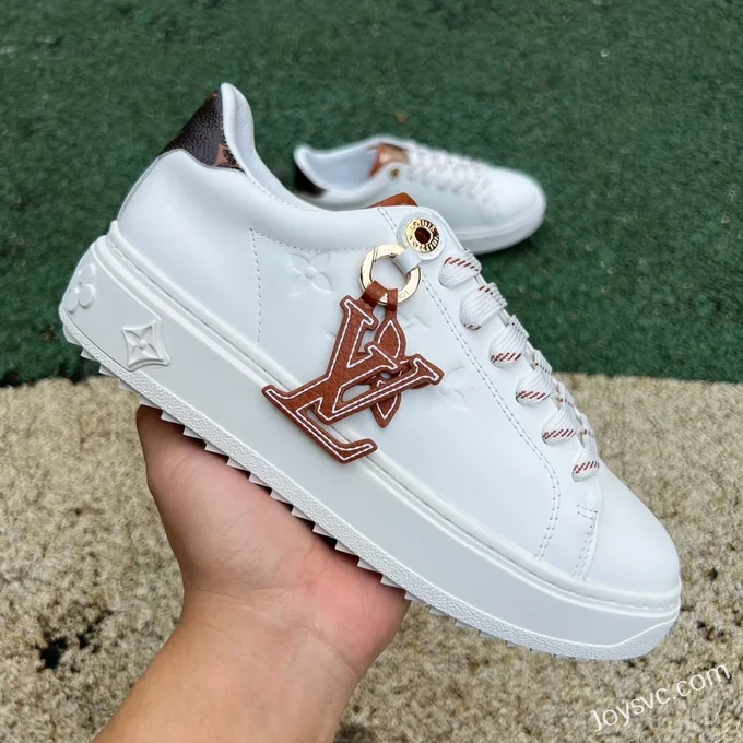 Louis Vuitton Time Out Calfskin White Brown