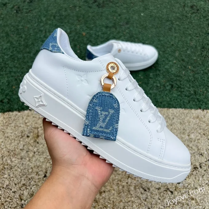 Louis Vuitton Time Out Calfskin White Blue