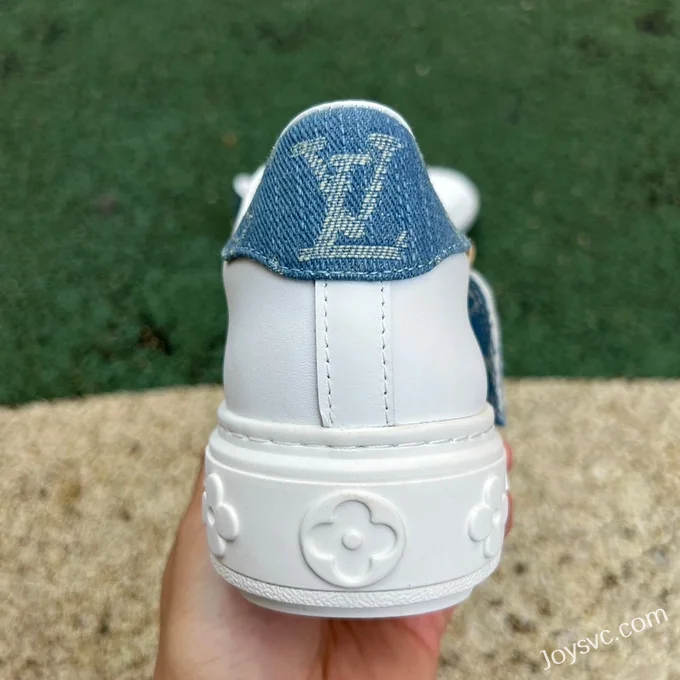 Louis Vuitton Time Out Calfskin White Blue