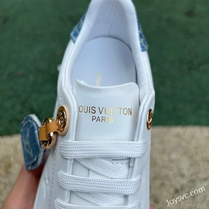 Louis Vuitton Time Out Calfskin White Blue