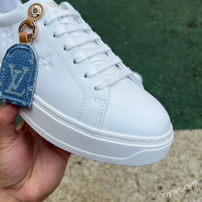 Louis Vuitton Time Out Calfskin White Blue