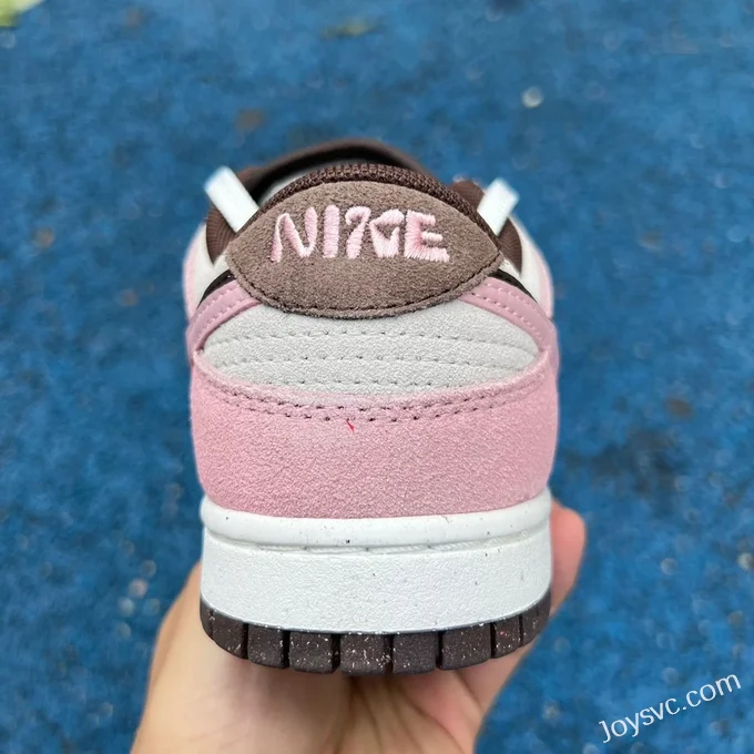 Nike Dunk Low Pink Brown Double Hook Casual Sneakers HV1799-161